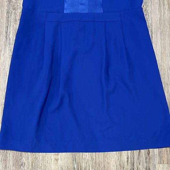 Madewell Pleated Front Dress In Royal Blue​​ - Picture 3 of 14